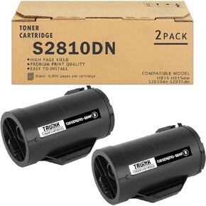 S2810DN Toner Cartridge Replacement for Dell H815 H815dw S2815dn S2810dn 593-BBMF 593-BBML (Black, 2 Pack)