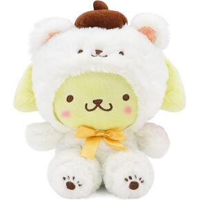 kawaii الكرتون الدب الأبيض عبر خلع الملابس سلسلة أفخم، لينة أفخم دمية لطيف اللعب الناعمة، وسادة أفخم الحيوانات المحشوة لعبة هدايا عيد ميلاد للفتيات الأطفال الحيوانات لعبة هدايا عيد ميلاد للفتيات الأطفال