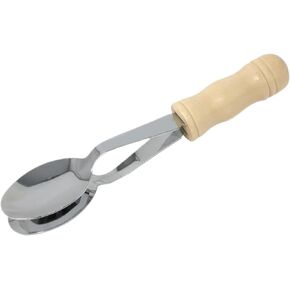 yueton 1PCS Music Spoon Rural Percussion Instruments Music Spoon Soundboard Metal Spoon for Folk Percussion Instruments Music Enlightenment