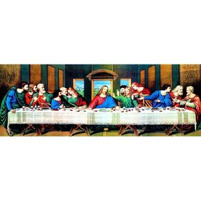 pigpigboss The Last Supper Diamond Painting 5D DIY Diamond Painting by Numbers Rhinestone Religion Painting Home Decor Gift (31.5 X 11.8 inches)