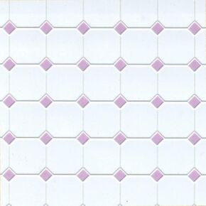 Dollhouse Lilac White Moulded Plastic Tile Flooring Sheet Miniature 1:12 Scale