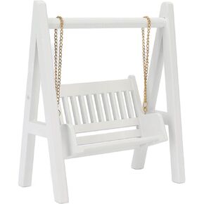 Miniature Swing White Dollhouse Miniature Porch Swing Exquisite Thickness