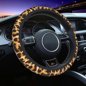 80s 90s Retro Checkered Steering Wheel Cover for Women Men Girls, Universal 15 Inch Anti Slip Steering Wheel Protector Car Accessories Interior for Auto Truck SUV
