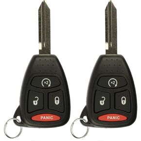 KeylessOption Keyless Entry Remote Start Control Car Key Fob Replacement for KOBDT04A (Pack of 2)
