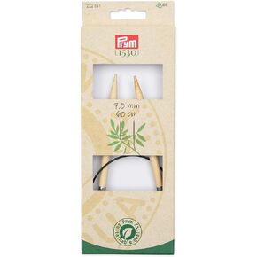 Prym 24" Circular Bamboo, 7mm Knitting Needles, Natural
