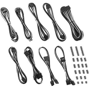 CableMod E-Series Classic ModFlex Sleeved Cable Kit for EVGA G/G+ / P/P+ / T (Black + White)