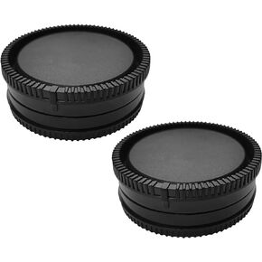 Body Cap + Rear Lens Cap Cover for Sony E-Mount Alpha A6600 A6400 A6300 A6100 A6000 ZV-E1 ZV-E10 A7 A7II A7III A7IV A7SIII A7RII III A7RIV A7RV A7C A9 Camera(for Accessories),Hxdzieory [2 Pack]