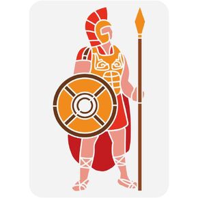 FINGERINSPIRE Roman Soldier Painting Stencil 8.3x11.7inch Soldier Men Painting Template Soldier Stencil Vintage Motifs Theme Craft Stencil for Painting on Wall Wood Furniture DIY Home Decor