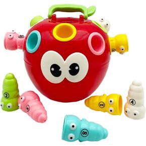 Fine Motor Skills Toys for Toddlers 1-3, Educational Learning Shape Sorting Matching Counting Toys for Ages 2-4, Carseat Airplane Travel Gifts for 18+ Months, 1 2 3 Year Olds Boy Girl Kids
