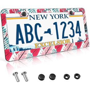 Black Jesus The Way The Truth The Life Stainless Steel License Plate Frame for MenWomen with 2 Screw Caps for USCA Vehicles