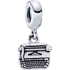 Dangle Typewriter Charm for Bracelets