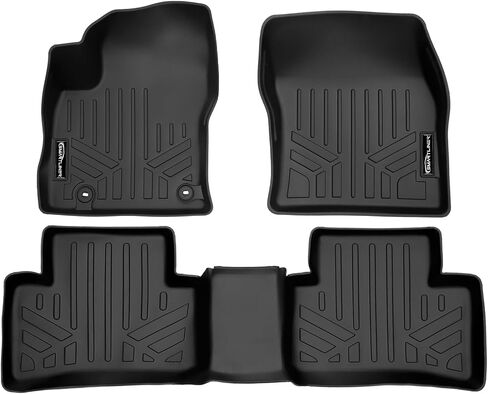 SMARTLINER Custom Fit All Weather 2 Row Black Floor Mat Liner Set Compatible with 2022-2024 Toyota Corolla Cross Hybrid (Only Fits All Wheel Drive Models) in Saudi Arabia