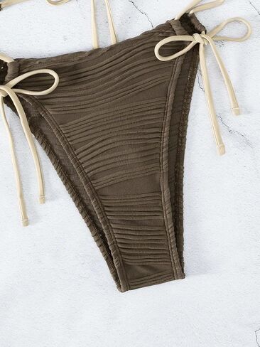SHENHE Women's 2 Piece Bathing Suit One Shoulder Criss Cross Tie Side Bikini Set in Saudi Arabia