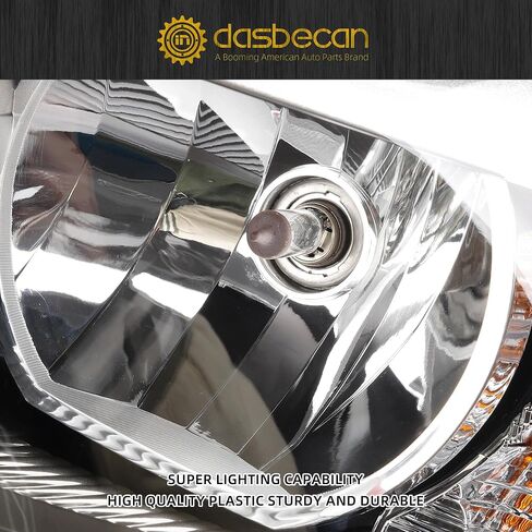 مصباح أمامي هالوجين من Dasbecan متوافق مع 2012-2015 BMW 320i 328i 335i 328i xDrive & 328d 328d xDrive من العدسات الجانبية للسائق الأيسر ومجموعة المصابيح الأمامية المزخرفة تحل محل # 63117338709 BM2502169 in Saudi Arabia