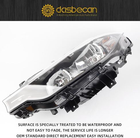 مصباح أمامي هالوجين من Dasbecan متوافق مع 2012-2015 BMW 320i 328i 335i 328i xDrive & 328d 328d xDrive من العدسات الجانبية للسائق الأيسر ومجموعة المصابيح الأمامية المزخرفة تحل محل # 63117338709 BM2502169 in Saudi Arabia