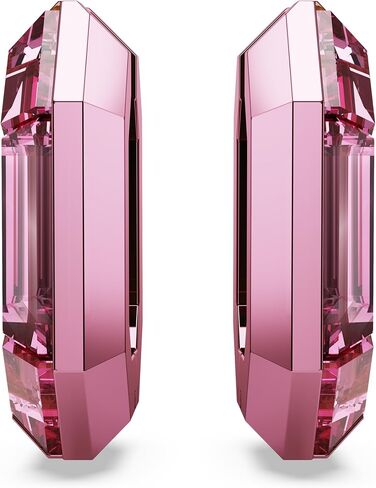 Swarovski Lucent Small Hoop Earrings, Pink Octagon-Shaped Crystals, Part of the Swarovski Lucent Collection in Saudi Arabia