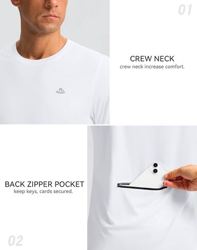 قمصان جيرسي للشمس لركوب الدراجات الجبلية للرجال بعامل حماية من الأشعة فوق البنفسجية 50+ وأكمام طويلة للحماية من الشمس وجيب بسحاب أثناء ركوب الدراجات والمشي لمسافات طويلة in Kuwait