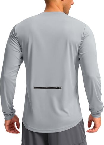 Men's Mountain Bike Jersey Sun Shirts for Men UPF50+ Long Sleeve Sun Protection Biking Hiking Zipper Pocket in Saudi Arabia