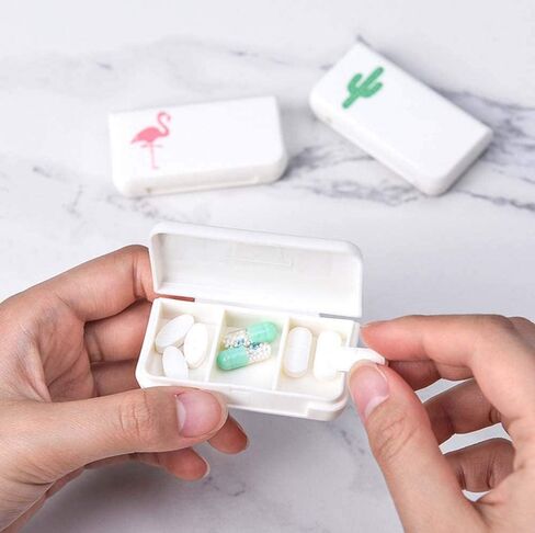 4 Pack Small Pill Organizer Pill Case Box, Individual Compartments Holds Vitamin, Medicine, Portable Pill Box Small Pill Container for Purse or Pocket in Saudi Arabia