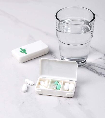 4 Pack Small Pill Organizer Pill Case Box, Individual Compartments Holds Vitamin, Medicine, Portable Pill Box Small Pill Container for Purse or Pocket in Saudi Arabia