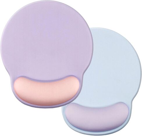 Mouse Pad 2 Pack with Gel Wrist Support,Ergonomic Mouse Pad with Wrist Rest,Non-Slip Rubber Base Gaming Mice Pad for Home Office Computer Laptop,10 x 8.9 inch in Saudi Arabia
