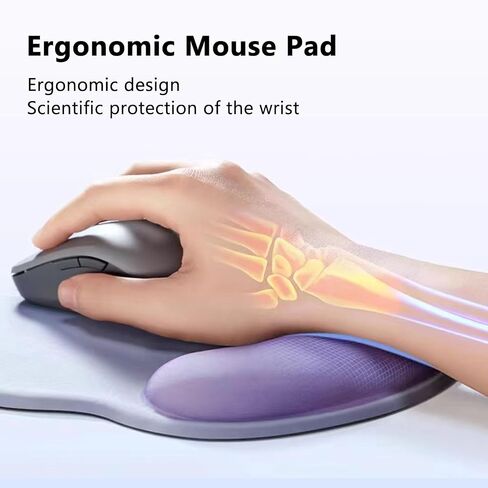Mouse Pad 2 Pack with Gel Wrist Support,Ergonomic Mouse Pad with Wrist Rest,Non-Slip Rubber Base Gaming Mice Pad for Home Office Computer Laptop,10 x 8.9 inch in Saudi Arabia