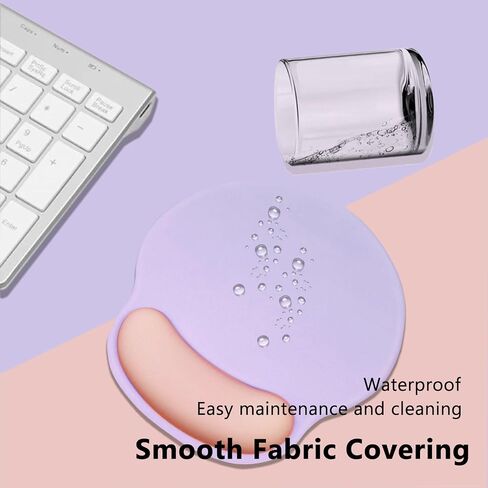 Mouse Pad 2 Pack with Gel Wrist Support,Ergonomic Mouse Pad with Wrist Rest,Non-Slip Rubber Base Gaming Mice Pad for Home Office Computer Laptop,10 x 8.9 inch in Saudi Arabia