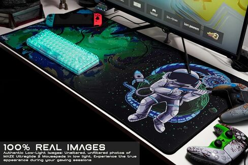 MAZE XXL Extended Mouse Pad/Mat | Thickest 5mm (36''x18''x0.2'') Ultraglide 2 Astro CGR-GB Smooth Surface Mousepad for Maximum Control and Speed (Waterproof, Anti Fray, Anti Slip) Desk Mat in Saudi Arabia