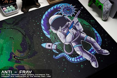 MAZE XXL Extended Mouse Pad/Mat | Thickest 5mm (36''x18''x0.2'') Ultraglide 2 Astro CGR-GB Smooth Surface Mousepad for Maximum Control and Speed (Waterproof, Anti Fray, Anti Slip) Desk Mat in Saudi Arabia