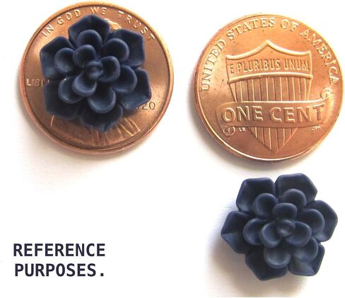 Titanium Succulent Earrings Hypoallergenic Cadmium & Nickel Free Posts - 3D Plastic 13mm Handmade Stud Earrings for Sensitive Ears (Matte Aqua Blue) in Saudi Arabia