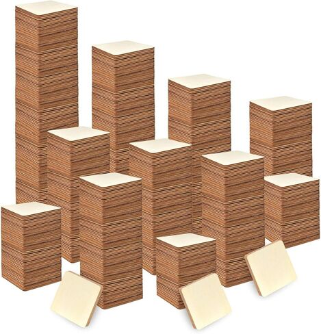 Coopay 600 Pieces Unfinished Wooden Star Blank Natural Wood Slices Wooden Cutout Tiles for DIY Crafts, Painting, Wedding, and Home Decoration, 1 Inch (Star) in Saudi Arabia