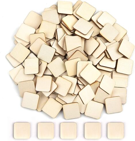 Coopay 600 Pieces Unfinished Wooden Star Blank Natural Wood Slices Wooden Cutout Tiles for DIY Crafts, Painting, Wedding, and Home Decoration, 1 Inch (Star) in Saudi Arabia