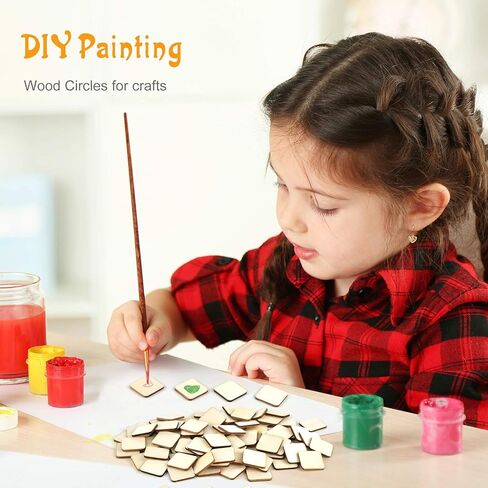 Coopay 600 Pieces Unfinished Wooden Star Blank Natural Wood Slices Wooden Cutout Tiles for DIY Crafts, Painting, Wedding, and Home Decoration, 1 Inch (Star) in Saudi Arabia