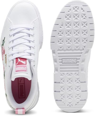 PUMA Mayze Embroidery (Big Kid) Puma White/Fast Pink/Vine 6.5 Big Kid M in Saudi Arabia
