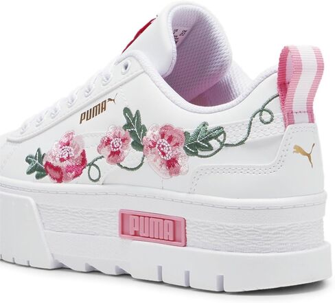 PUMA Mayze Embroidery (Big Kid) Puma White/Fast Pink/Vine 6.5 Big Kid M in Saudi Arabia