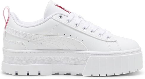 PUMA Mayze Embroidery (Big Kid) Puma White/Fast Pink/Vine 6.5 Big Kid M in Saudi Arabia