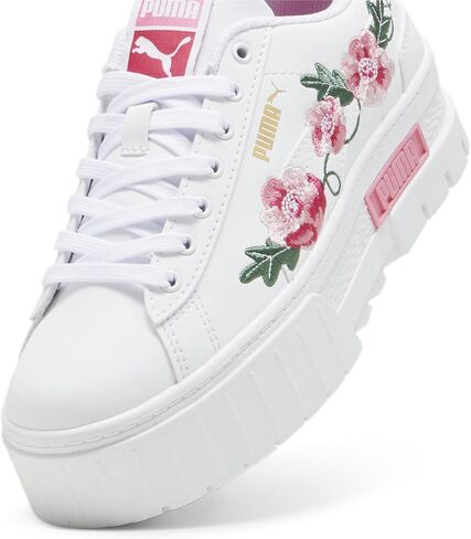 PUMA Mayze Embroidery (Big Kid) Puma White/Fast Pink/Vine 6.5 Big Kid M in Saudi Arabia