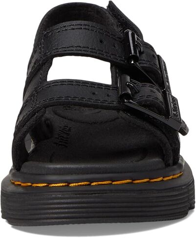 Dr. Martens Kid's Collection Varel (Toddler) - Sandals for Kids - Leather Upper - Textile Lining - PVC Outsole Black 9 UK (US 10 Toddler) M in Saudi Arabia