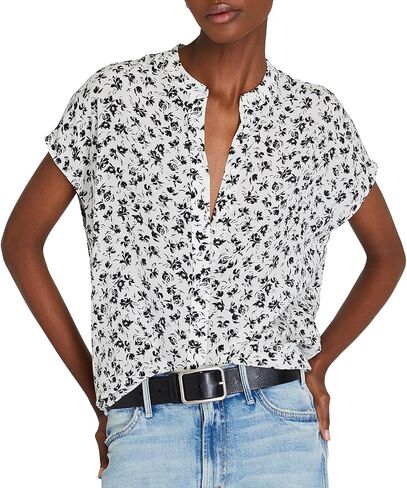 Club Monaco Women's Silk Front Placket Shirt in Saudi Arabia