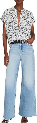 Club Monaco Women's Silk Front Placket Shirt in Saudi Arabia