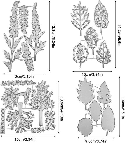 21 قطعة من قوالب القطع المعدنية من SENHAI لصنع البطاقات، وأشكال أوراق مختلفة وأشكال شجرة القيقب وأشكال اللافندر، لمستلزمات صناعة البطاقات، ألبوم صور القصاصات بنفسك in Kuwait