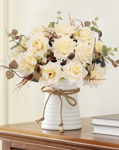 Artificial flower with vase, Silk flowers, Faux flowers, Table centerpieces fake flower，Gifts，Festival gifts，Birthday gift，Room decoration, Business conference, Wedding party atmosphere in Saudi Arabia