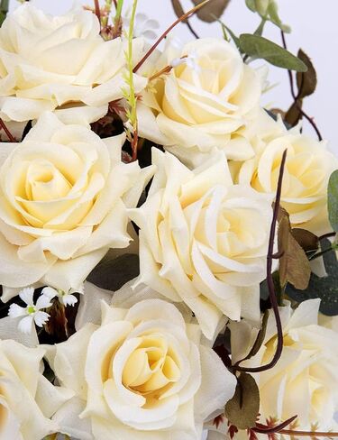 Artificial flower with vase, Silk flowers, Faux flowers, Table centerpieces fake flower，Gifts，Festival gifts，Birthday gift，Room decoration, Business conference, Wedding party atmosphere in Saudi Arabia