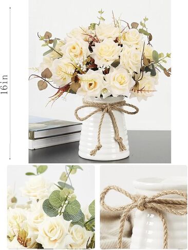 Artificial flower with vase, Silk flowers, Faux flowers, Table centerpieces fake flower，Gifts，Festival gifts，Birthday gift，Room decoration, Business conference, Wedding party atmosphere in Saudi Arabia