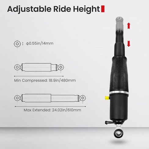 Vigor 25979394 ممتص تعليق هوائي خلفي يسار أو يمين متوافق مع جي إم سي يوكون 1500 كاديلاك إسكاليد شيفروليه أفالانش سوبربان 1500 تاهو سيارة الهواء الربيع صدمة in Kuwait
