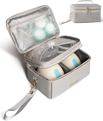 Wearable Breast Pump Bag Compatible with Momcozy, Elvie & Medela Pump in Style, Small Portable Container Case Bag for Working Moms, Holds Pump Accessories in Saudi Arabia