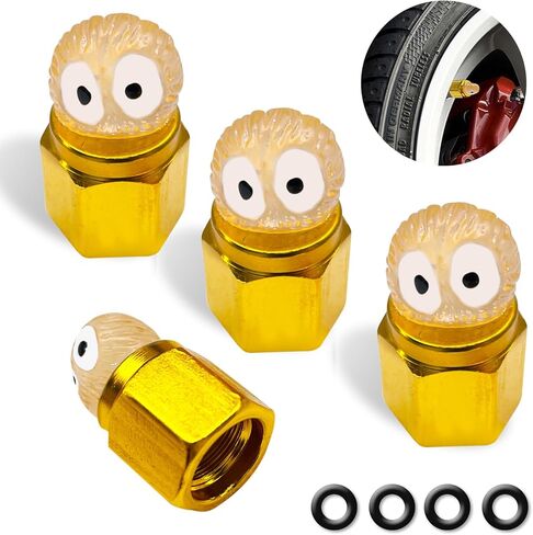 لطيف غطاء جذع صمام الإطارات، السخام Sprites صمام الجذعية قبعات 4 حزمة، 2024 ترقية جديدة صمام ينبع غطاء السيارة الخارجي الملحقات العالمية للسيارات والدراجات النارية والشاحنات والدراجات in Kuwait