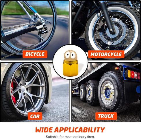 لطيف غطاء جذع صمام الإطارات، السخام Sprites صمام الجذعية قبعات 4 حزمة، 2024 ترقية جديدة صمام ينبع غطاء السيارة الخارجي الملحقات العالمية للسيارات والدراجات النارية والشاحنات والدراجات in Kuwait