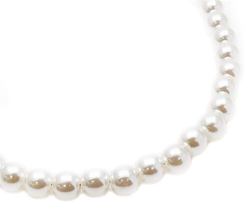 LC LICTOP DIY Round Imitation Pearl Bead Short Handle Replacement Chain Strap Handbag Chains Accessories with Buckles (110cm/43.31Inch Length, 10mm Dia.Pearl) 2pcs in Saudi Arabia