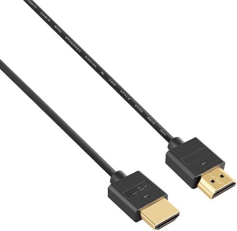 كابل Pasow 4K HDMI رفيع للغاية ذكر إلى ذكر 36AWG عالي السرعة رفيع (1.5FT/0.5M) in Kuwait